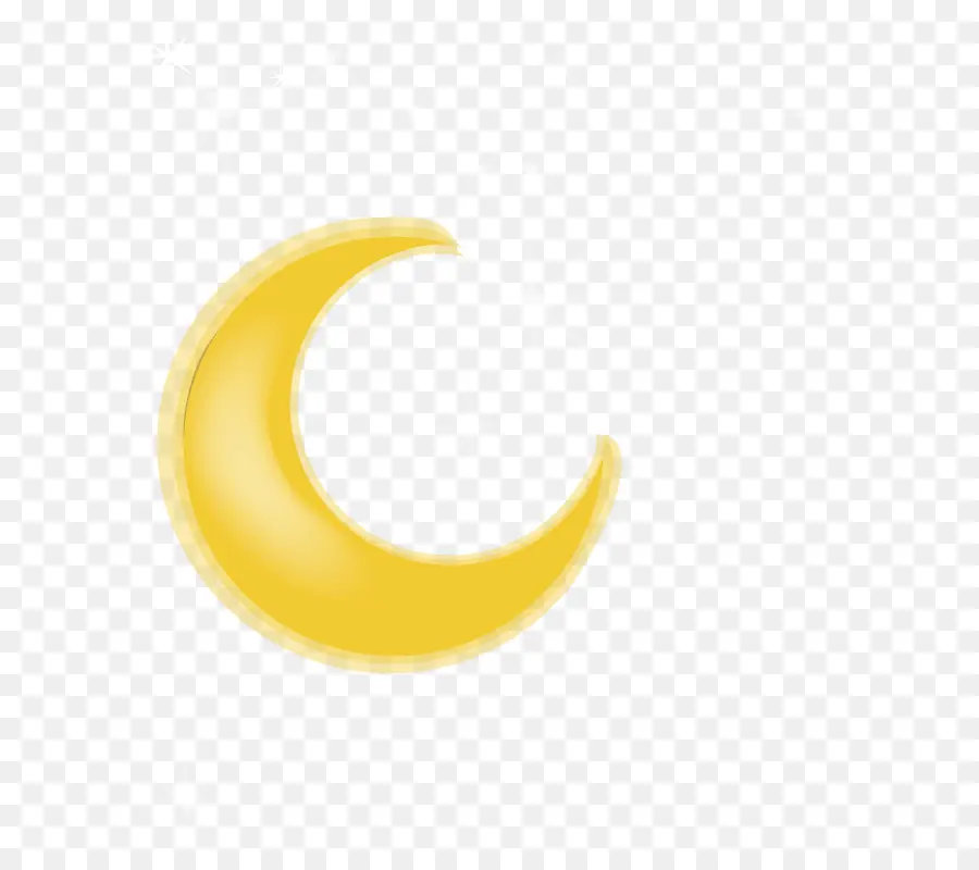 Lua Crescente，Amarelo PNG