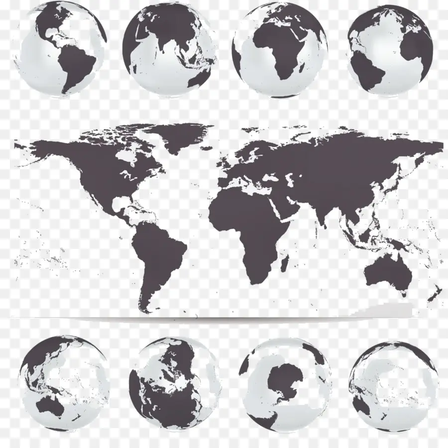 Mapa Mundial，Globo PNG