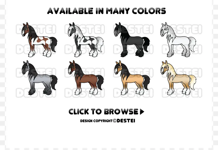 Cavalos，Cores PNG