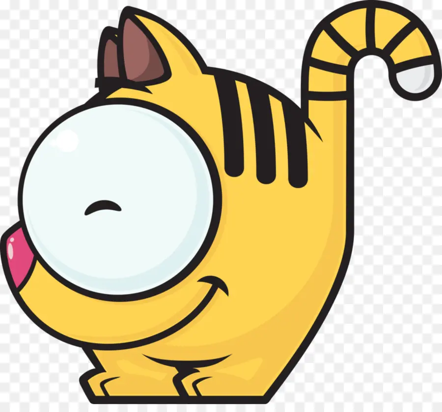 Gato De Desenho Animado，Amarelo PNG