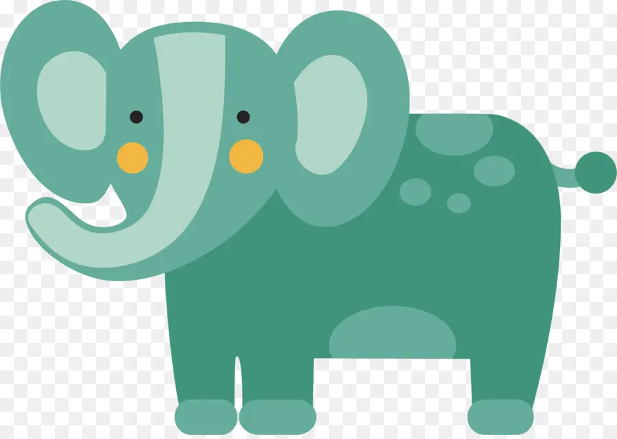 Elefante，Verde PNG