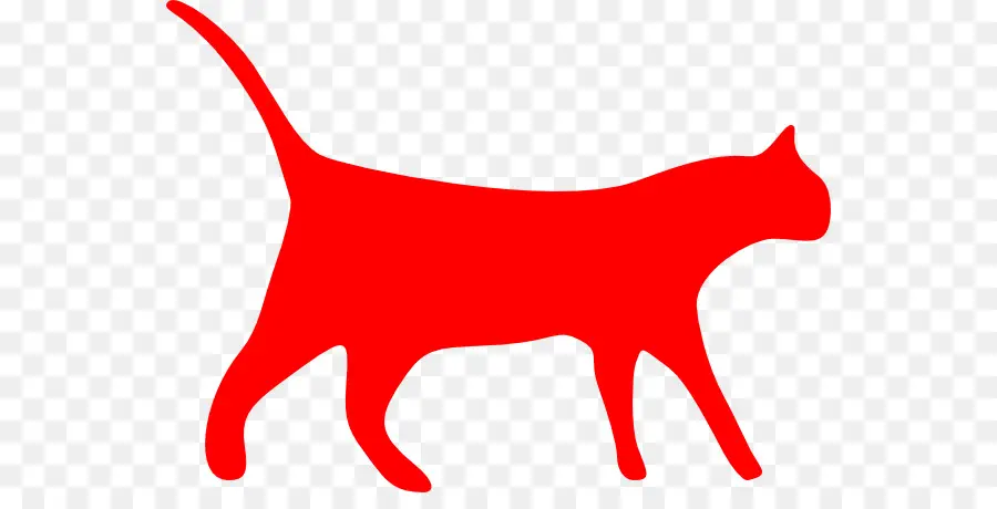 Silhueta De Gato Vermelho，Gato PNG