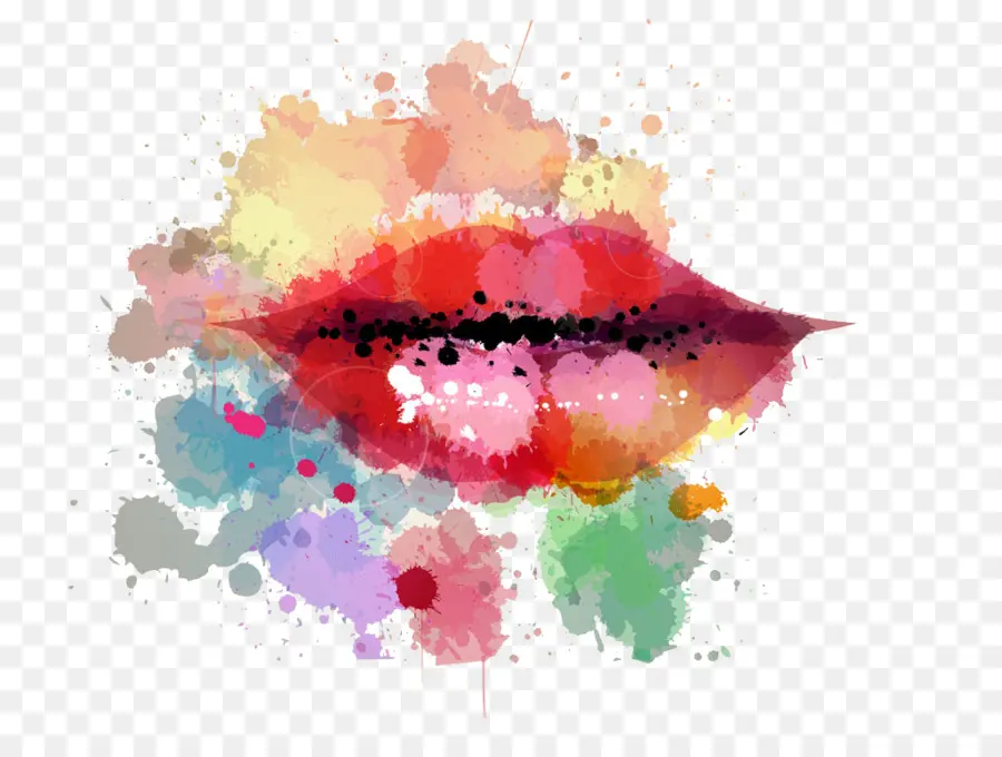 Lip，Pintura Em Aquarela PNG