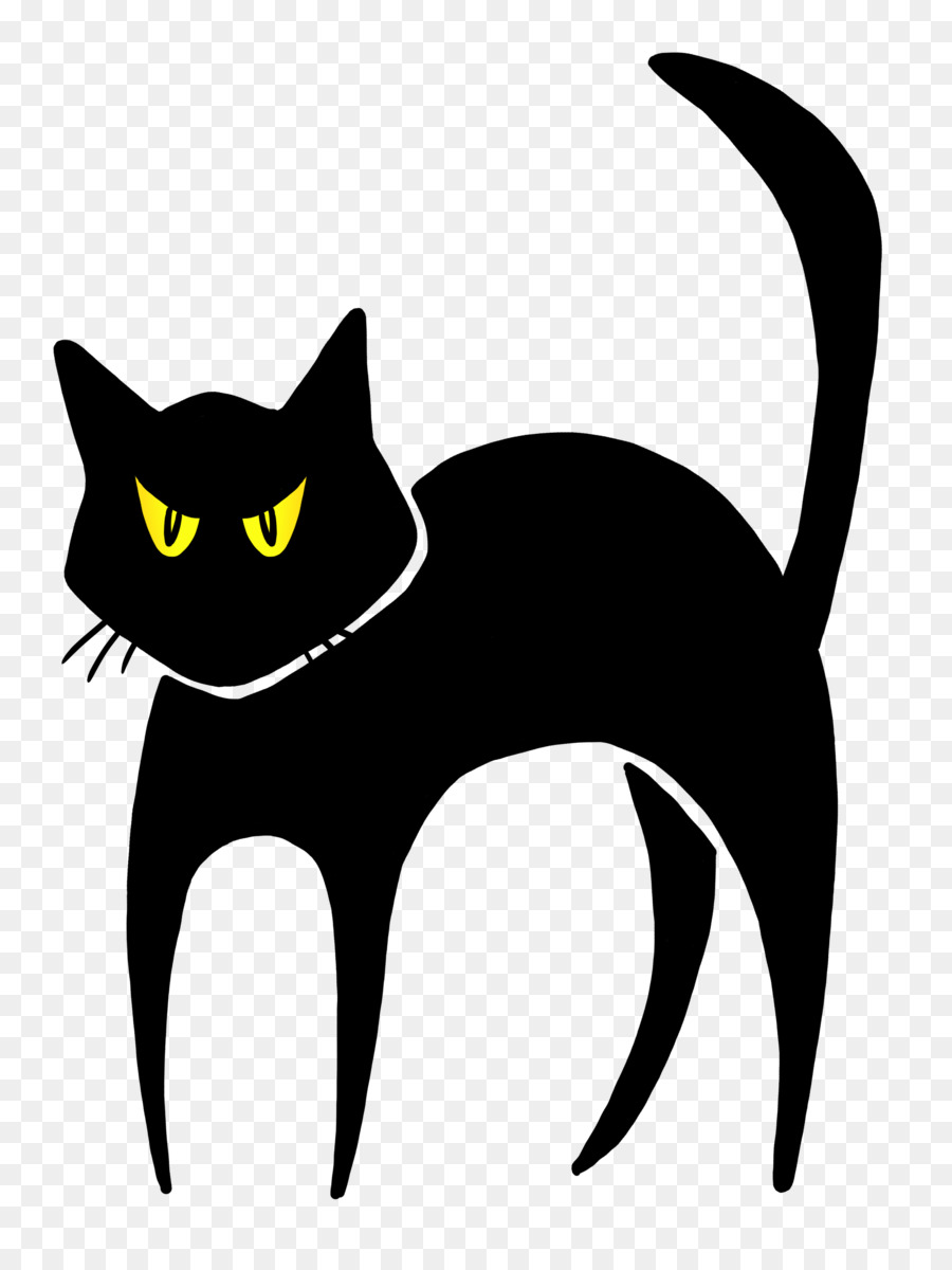 Criatura assustadora do Halloween e gato preto PNG transparente - StickPNG