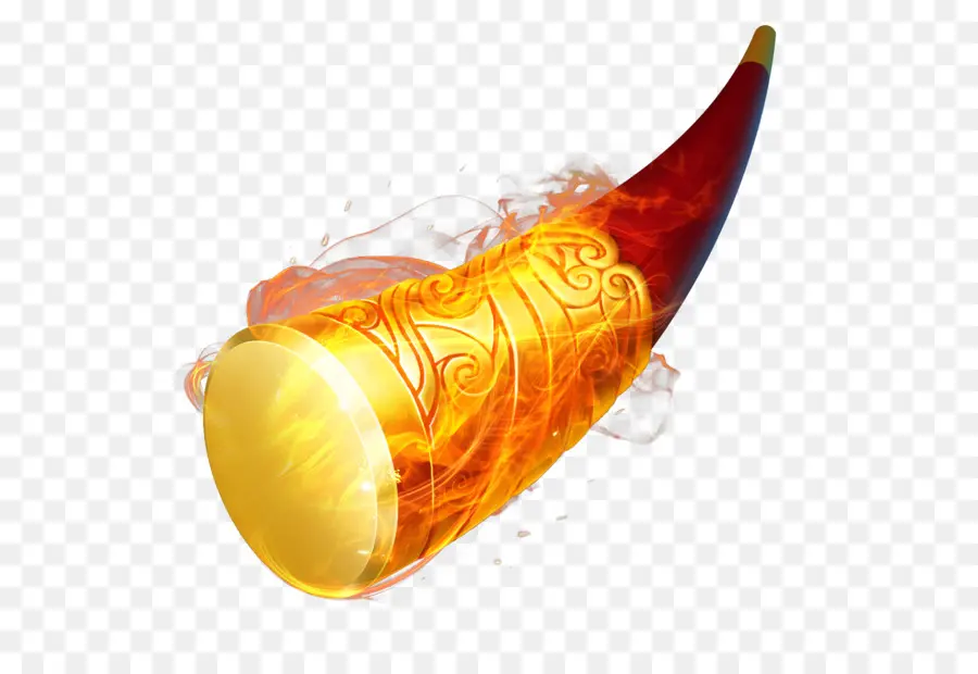 Chifre Mágico，Dourado PNG