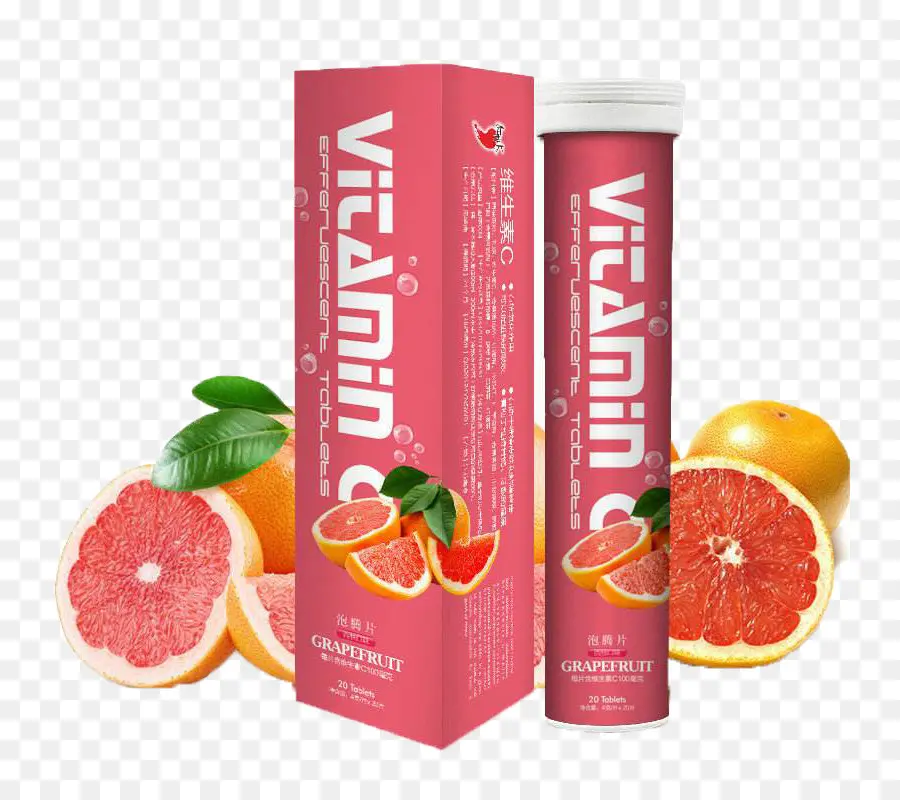 Comprimidos De Vitamina C，Toranja PNG