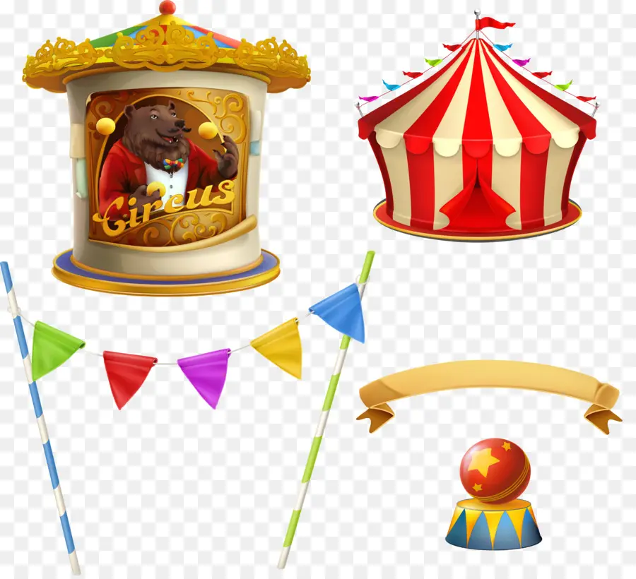 Decorações De Circo，Barraca PNG