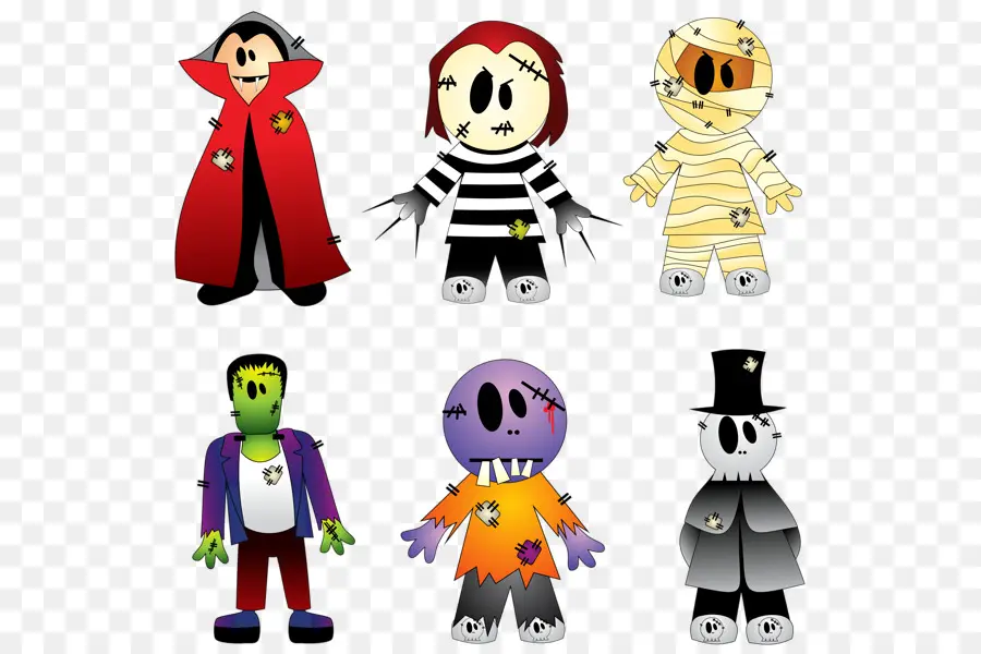 Personagens De Halloween，Fantasias PNG