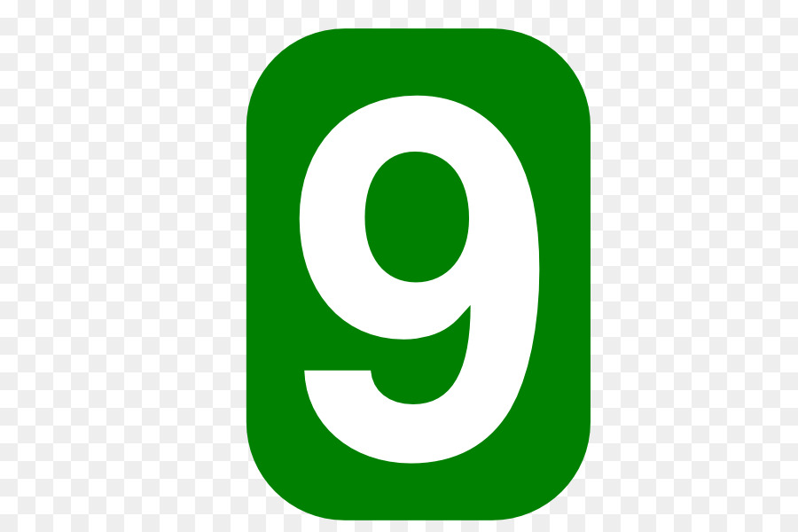 Verde Número 9，Dígito PNG