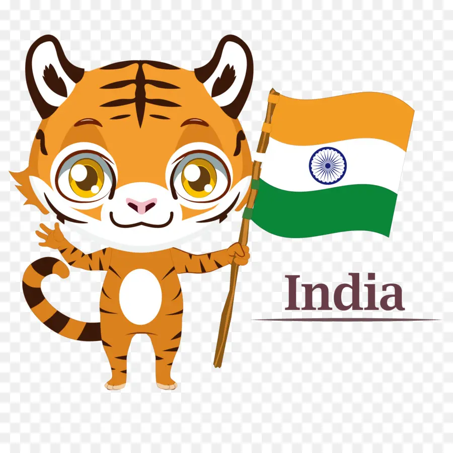 Tigre De Bengala，Bandeira Da índia PNG