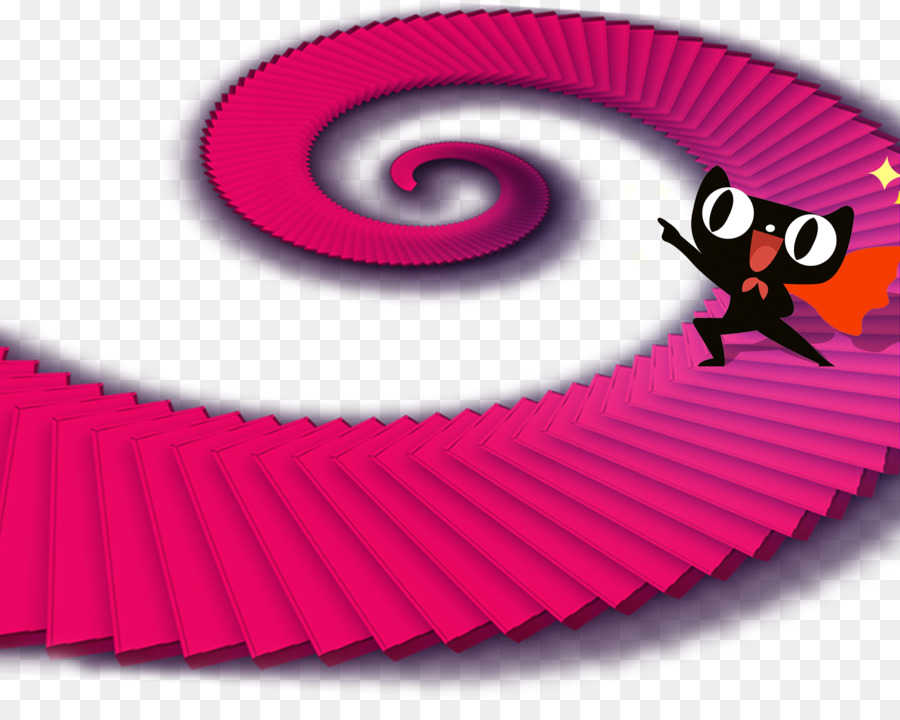 Gato De Desenho Animado，Espiral PNG