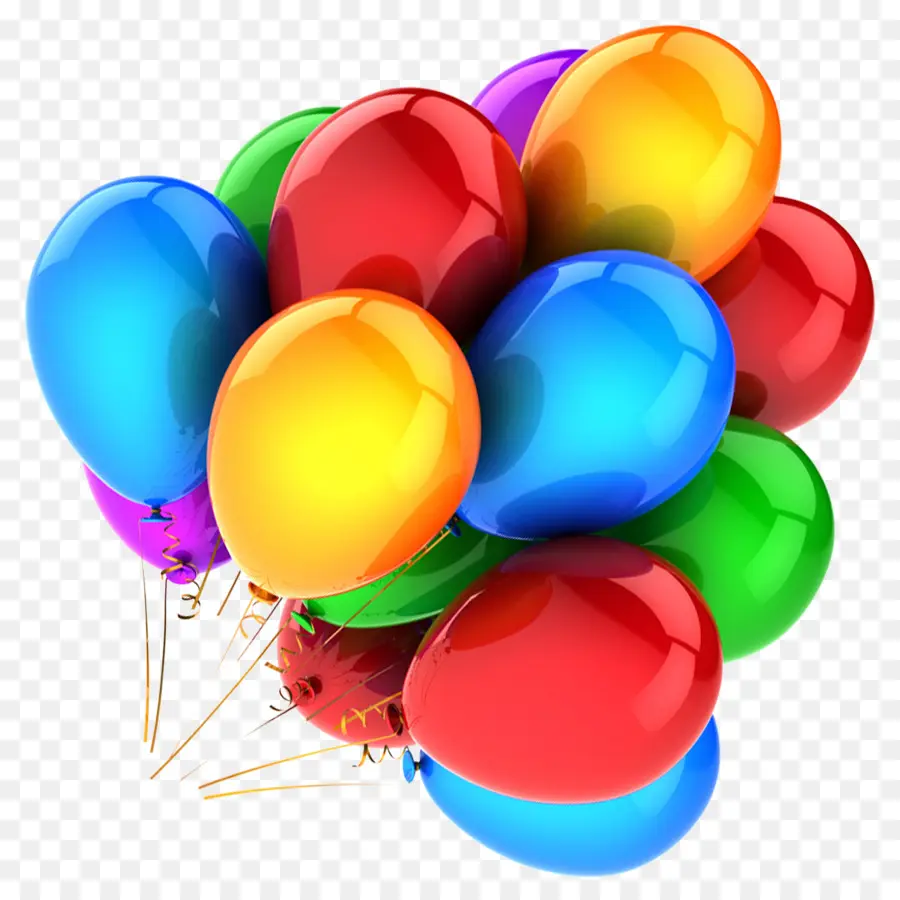 Bolo De Aniversário，Balão PNG