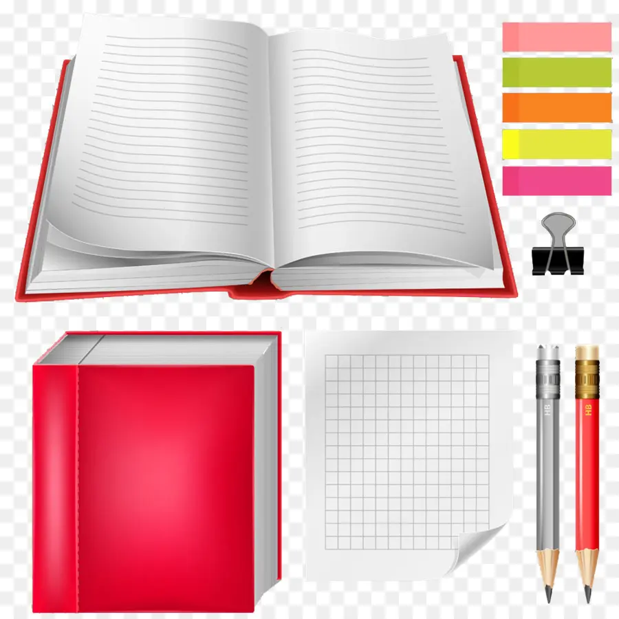 Caderno，Lápis PNG