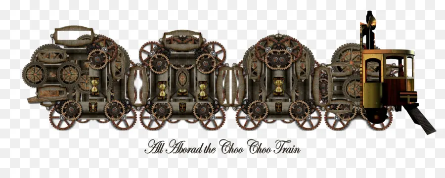 Trem Steampunk，Vintage PNG