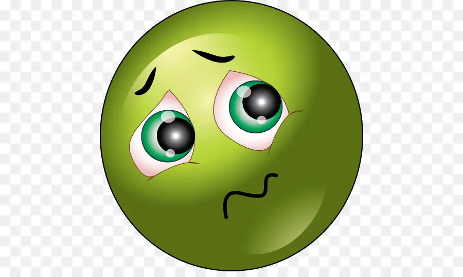 Cara Triste，Verde PNG