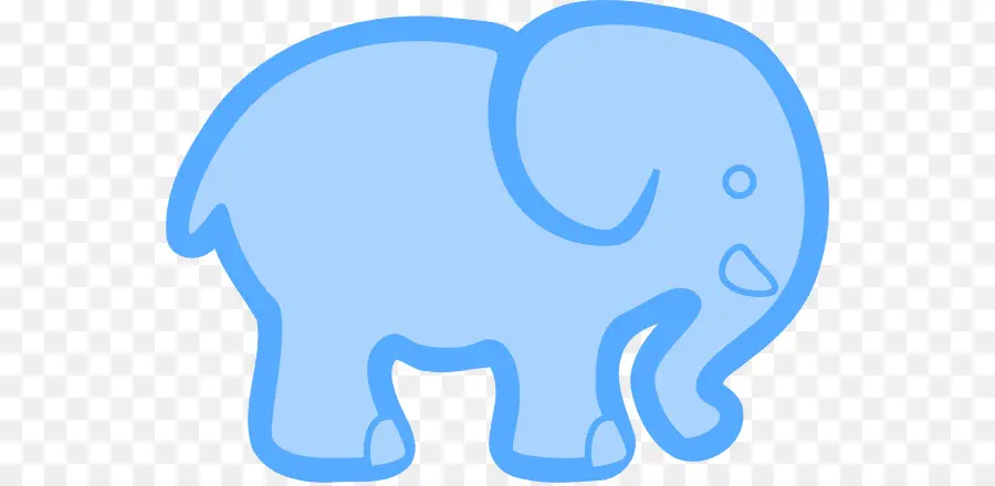 Elefante，Azul Bebê PNG