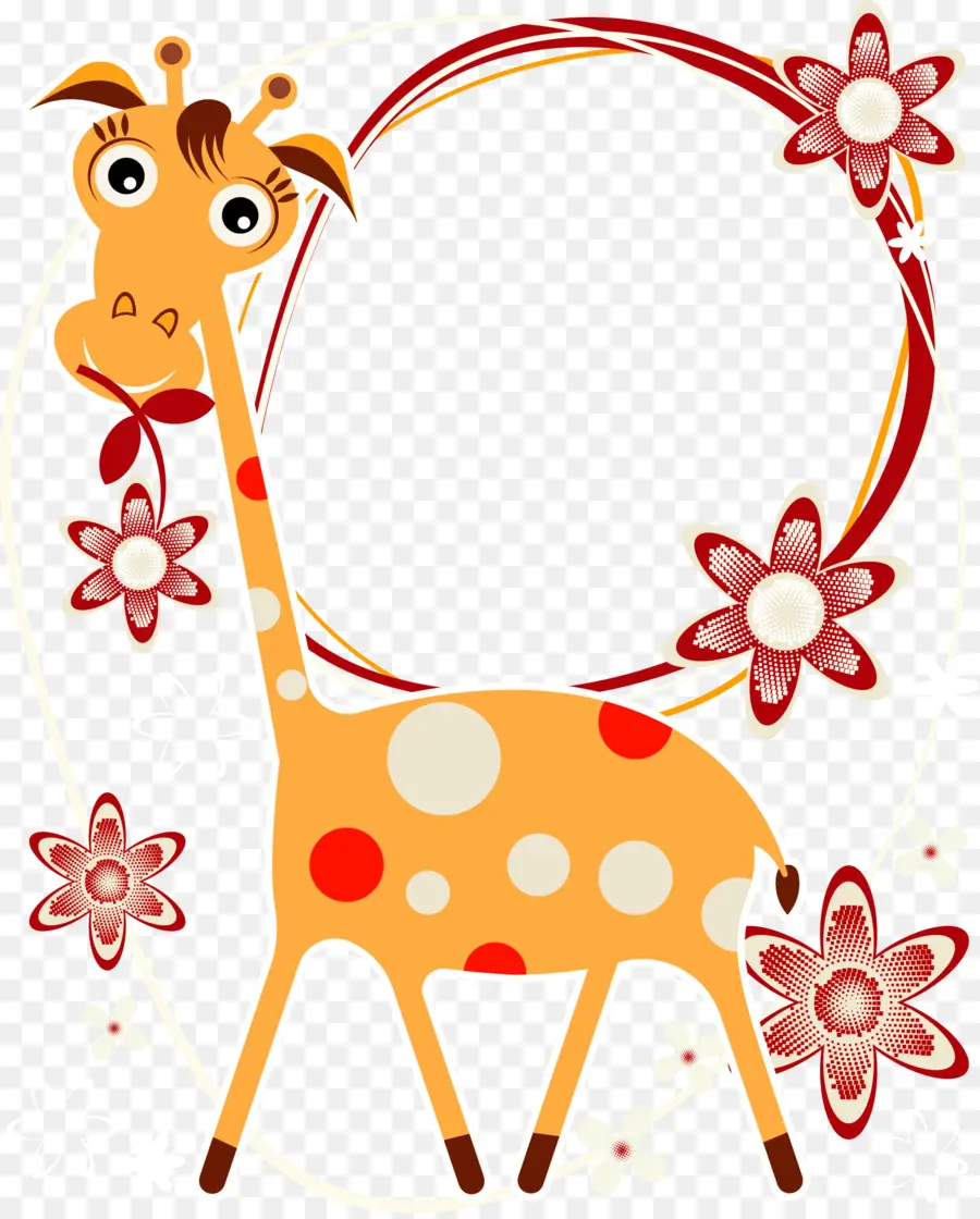 Girafa De Desenho Animado，Animal PNG