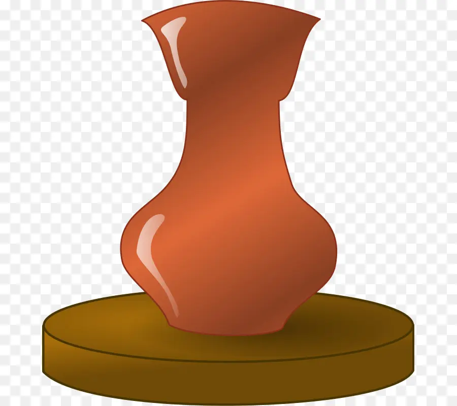 Vaso Marrom，Cerâmica PNG