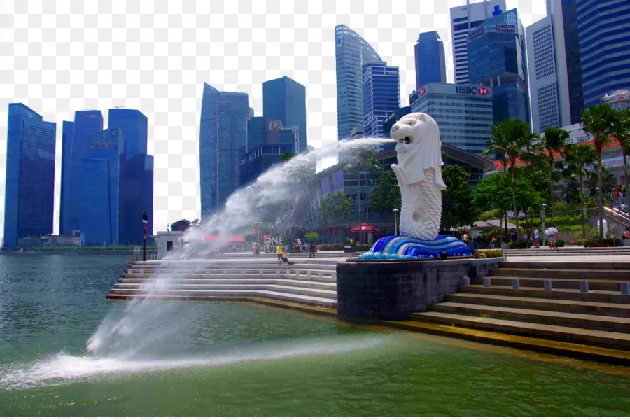 Estátua De Merlion，Cingapura PNG