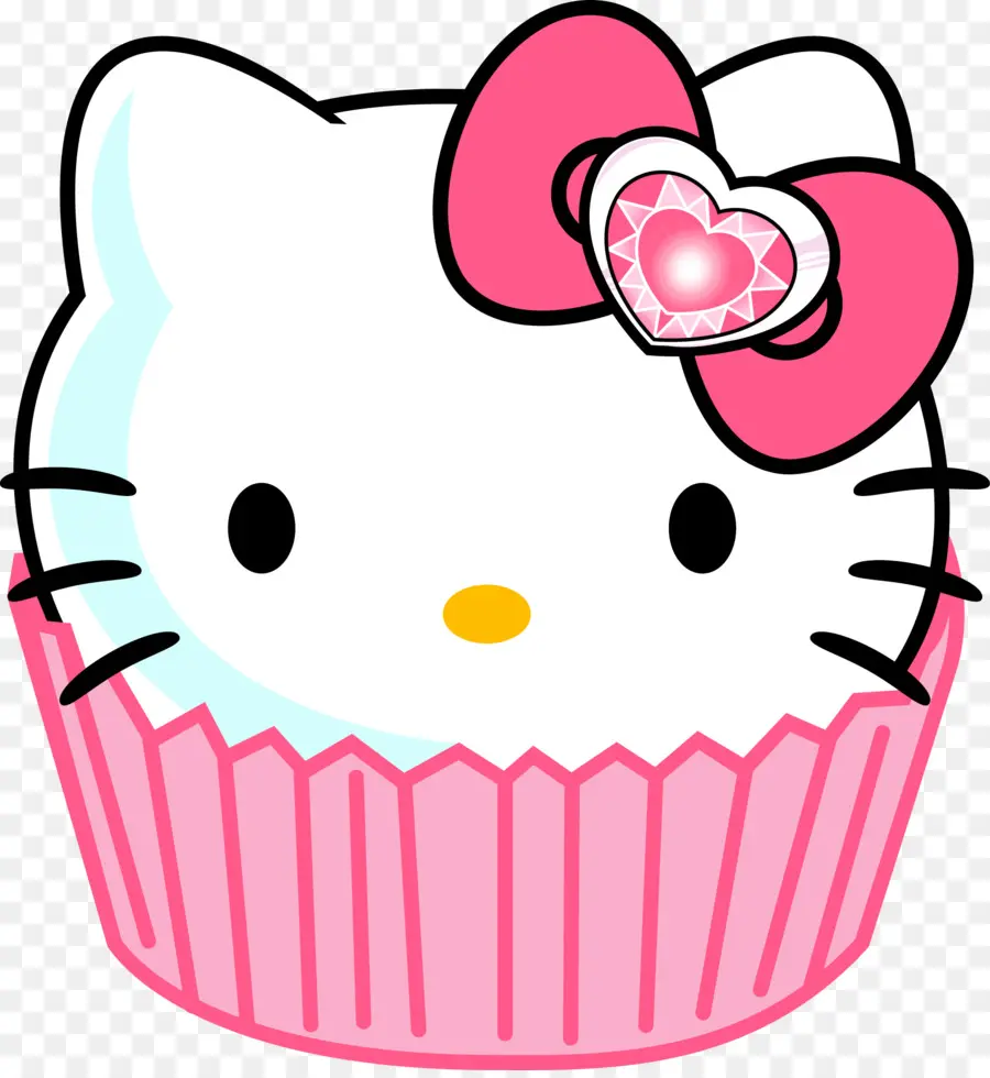 Hello Kitty，Cupcake PNG