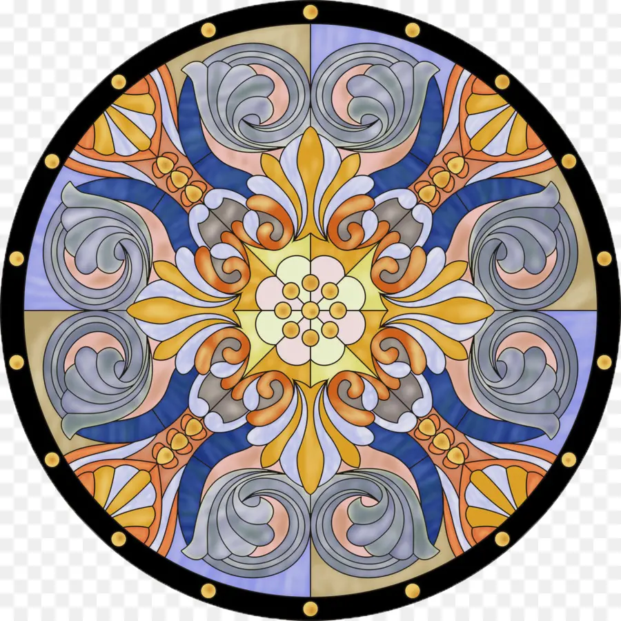 Mandala Colorida，Padrão PNG