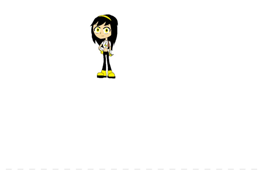 Garota Dos Desenhos Animados，Amarelo PNG