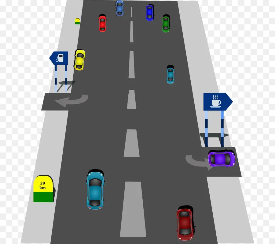 Estrada Com Carros，Veículos PNG