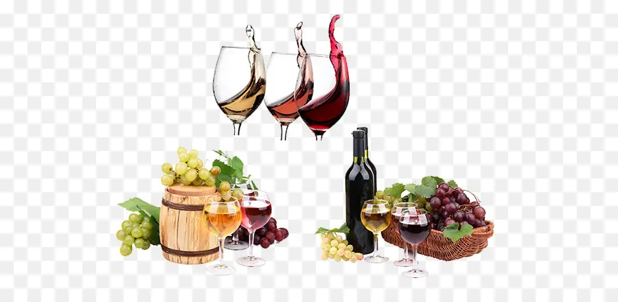 Copo De Vinho，Uvas PNG