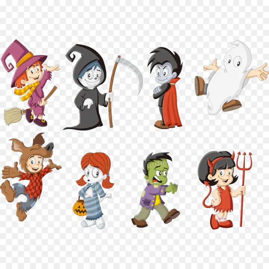 Personagens De Halloween，Fantasias PNG