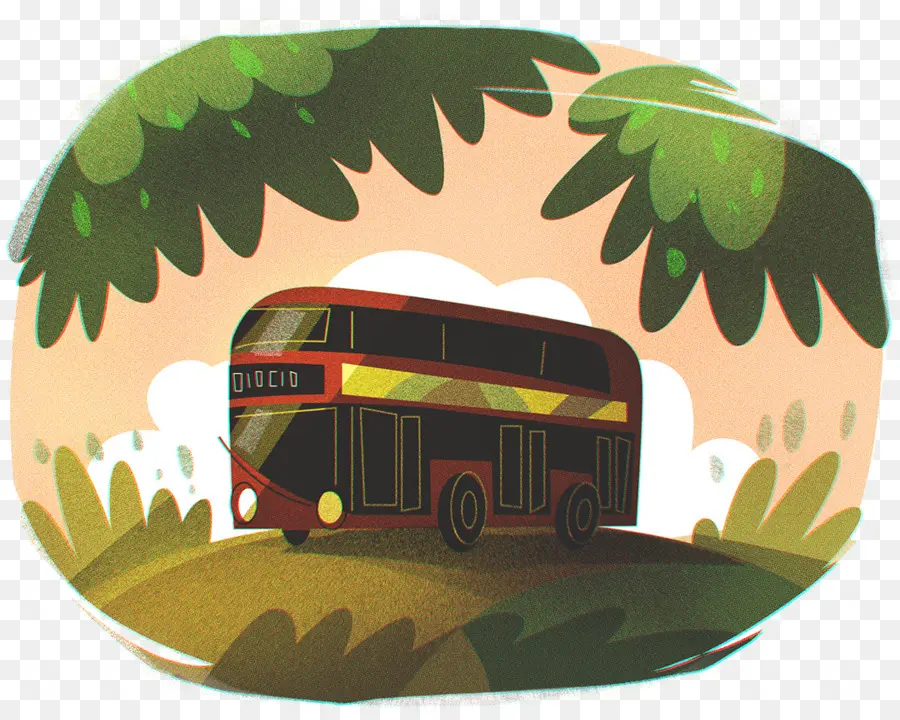 Ônibus De Dois Andares，Vermelho PNG