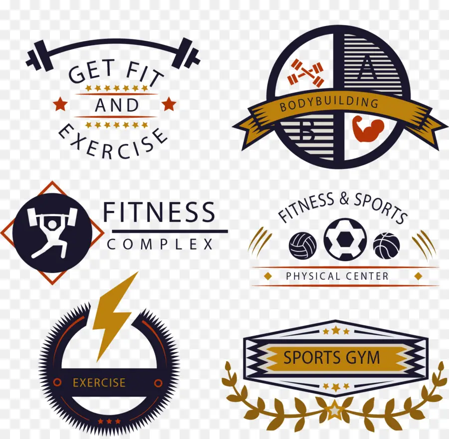 Logotipos De Fitness，Exercício PNG