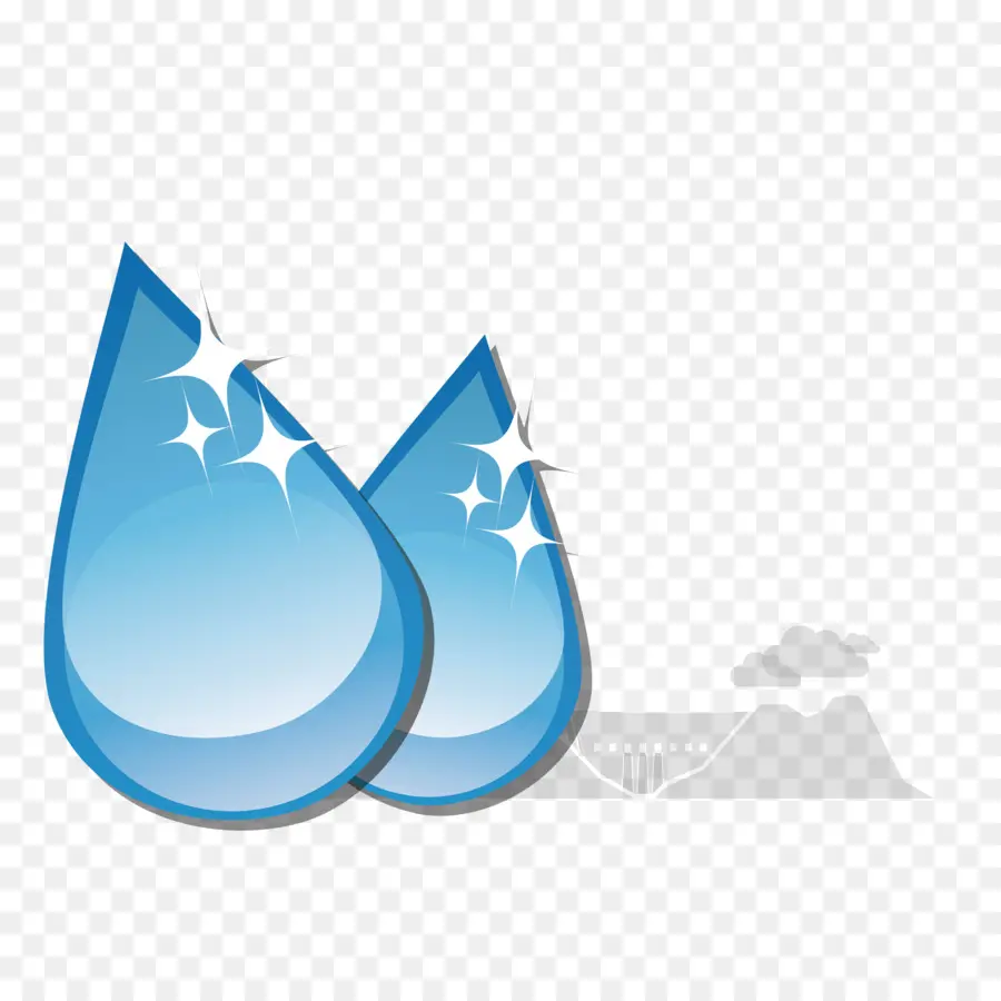 Gotas De água，Azul PNG