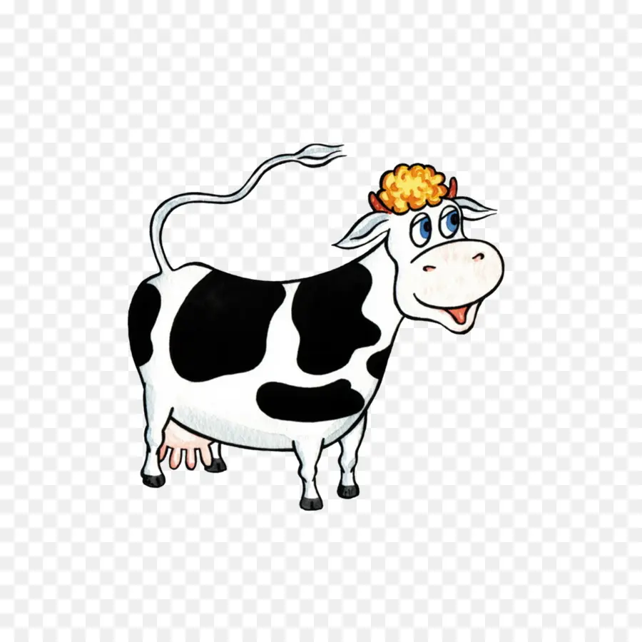 Vaca Dos Desenhos Animados，Preto E Branco PNG