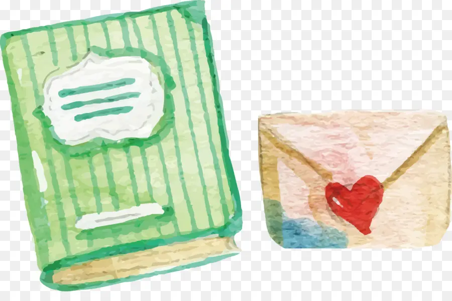 Livro E Envelope，Verde PNG