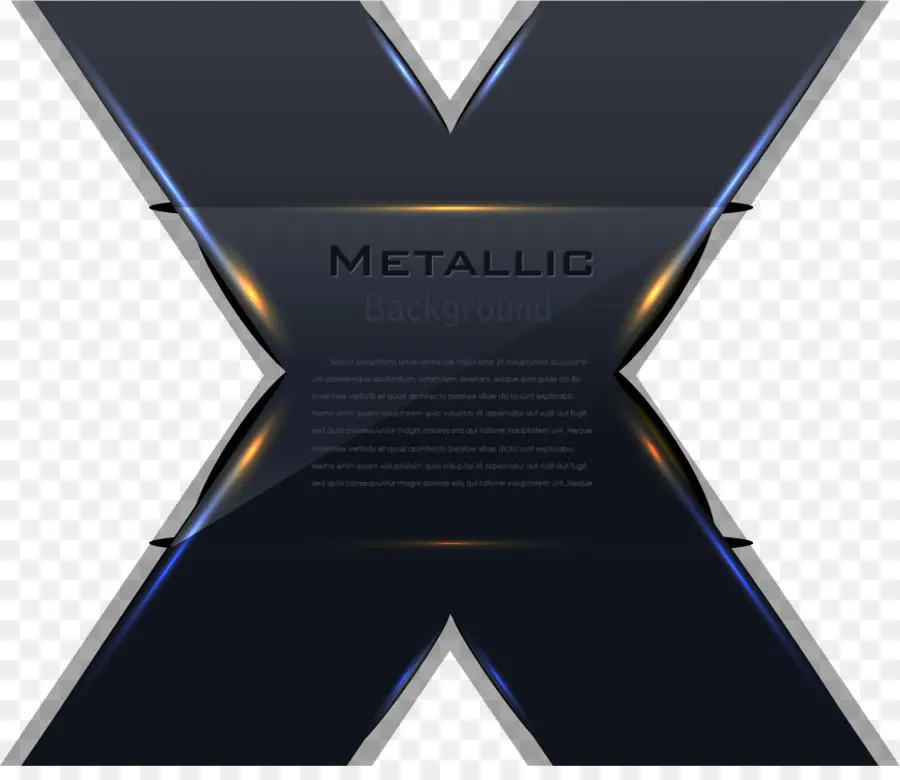 Metálico X，Carta PNG