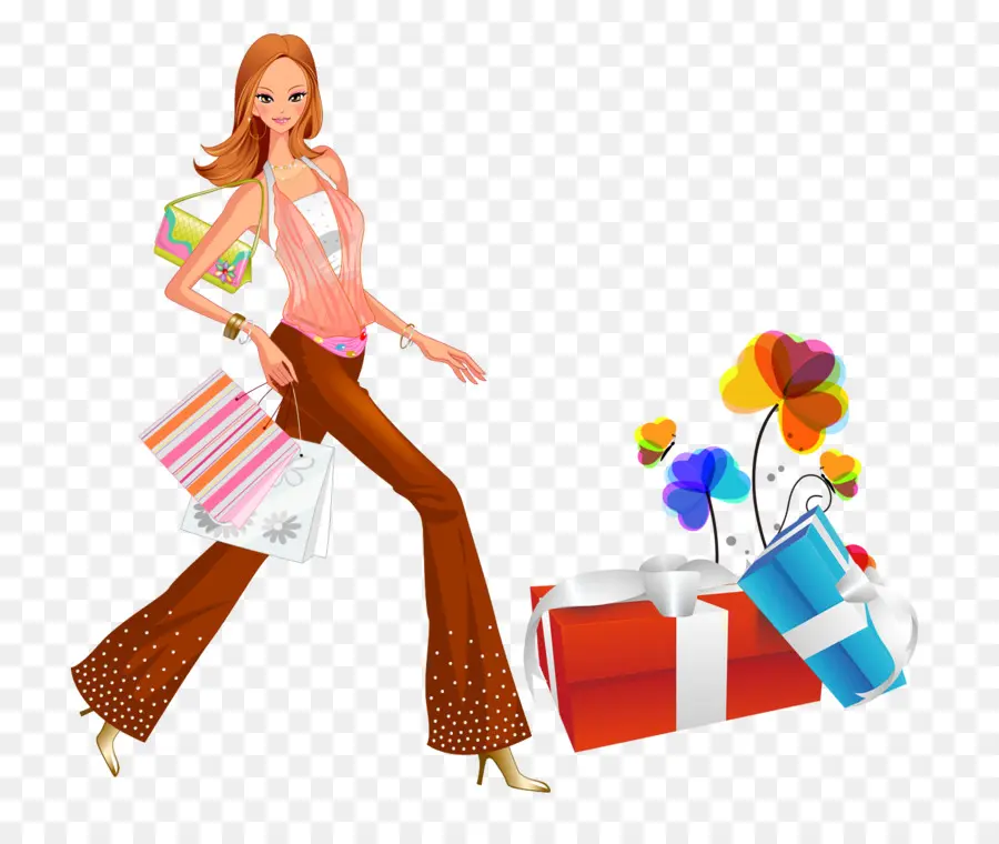 Compras，Mulher PNG