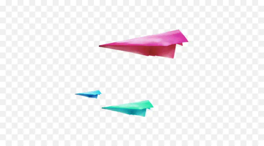 Aviões De Papel Coloridos，Vôo PNG