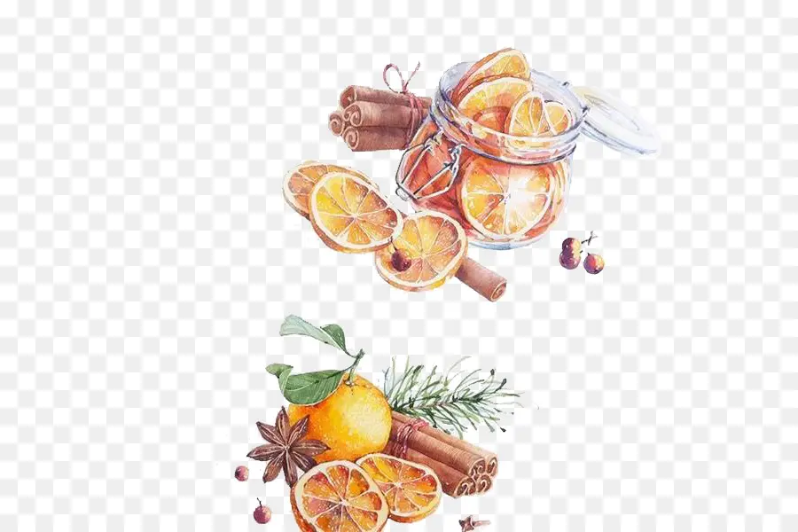 Fatias De Laranja Secas，Paus De Canela PNG