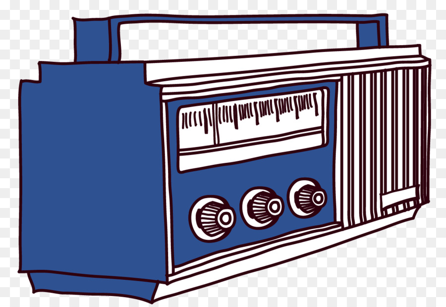 Rádio，Azul PNG