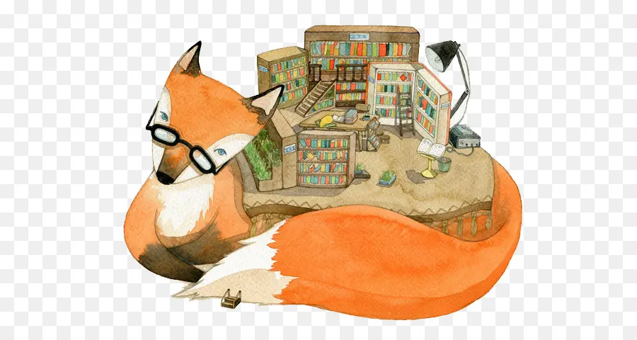 Raposa Com óculos，Biblioteca PNG