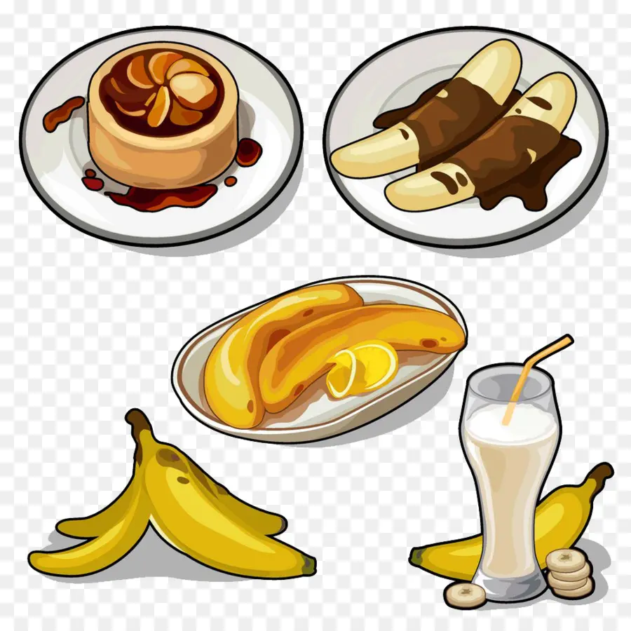 Sobremesas De Banana，Banana PNG