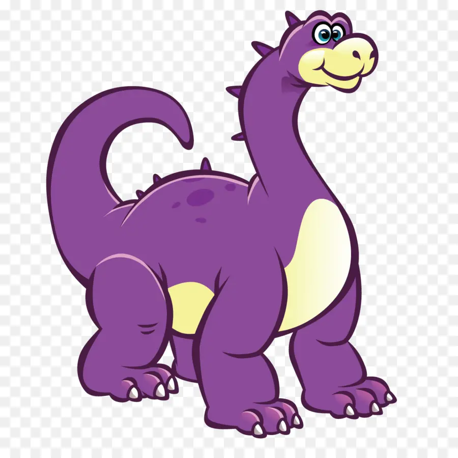 Dinossauro Roxo，Desenho Animado PNG