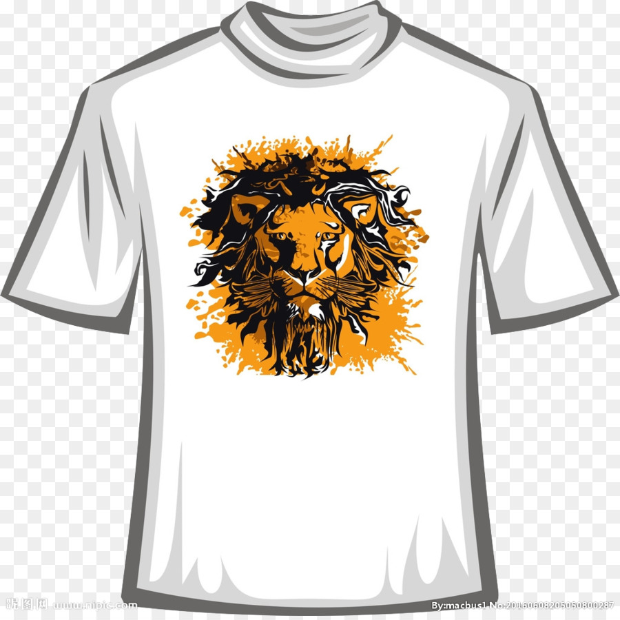 Camiseta Leão，Roupas PNG