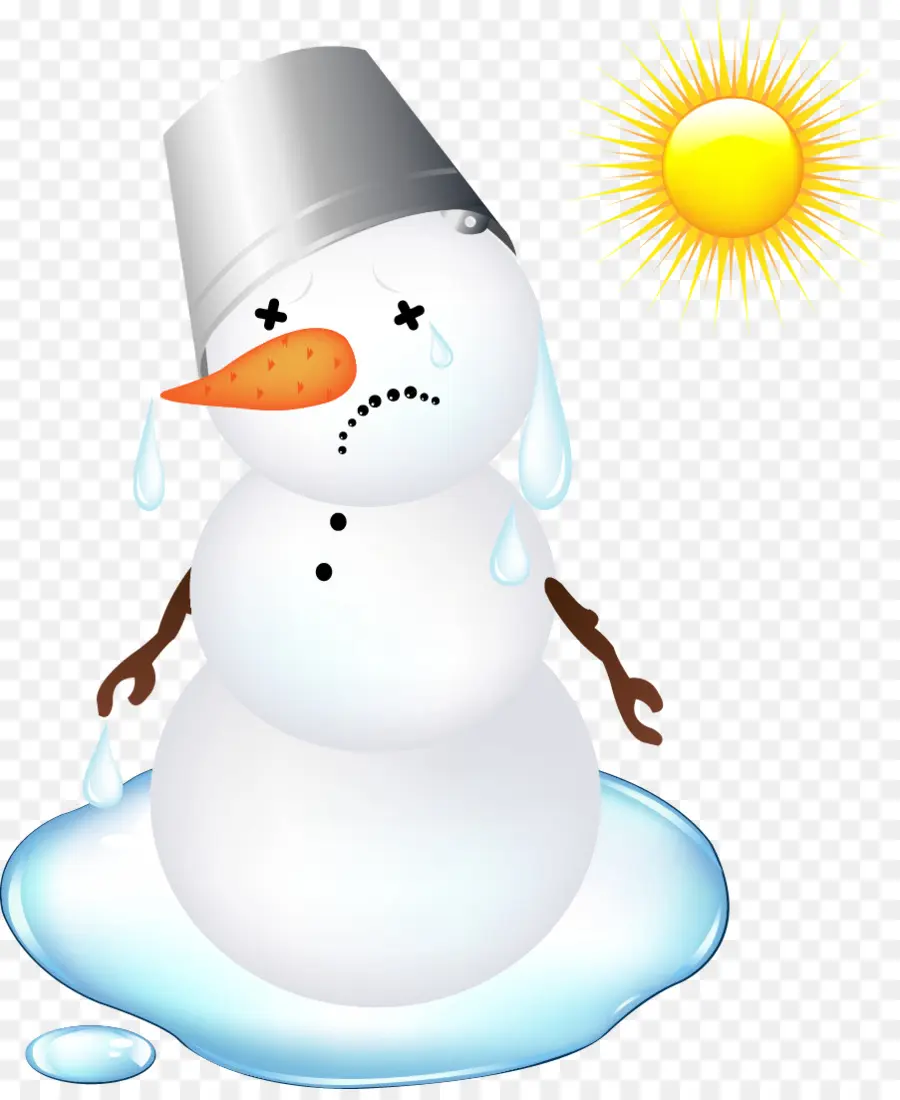 Boneco De Neve Derretendo，Sol PNG