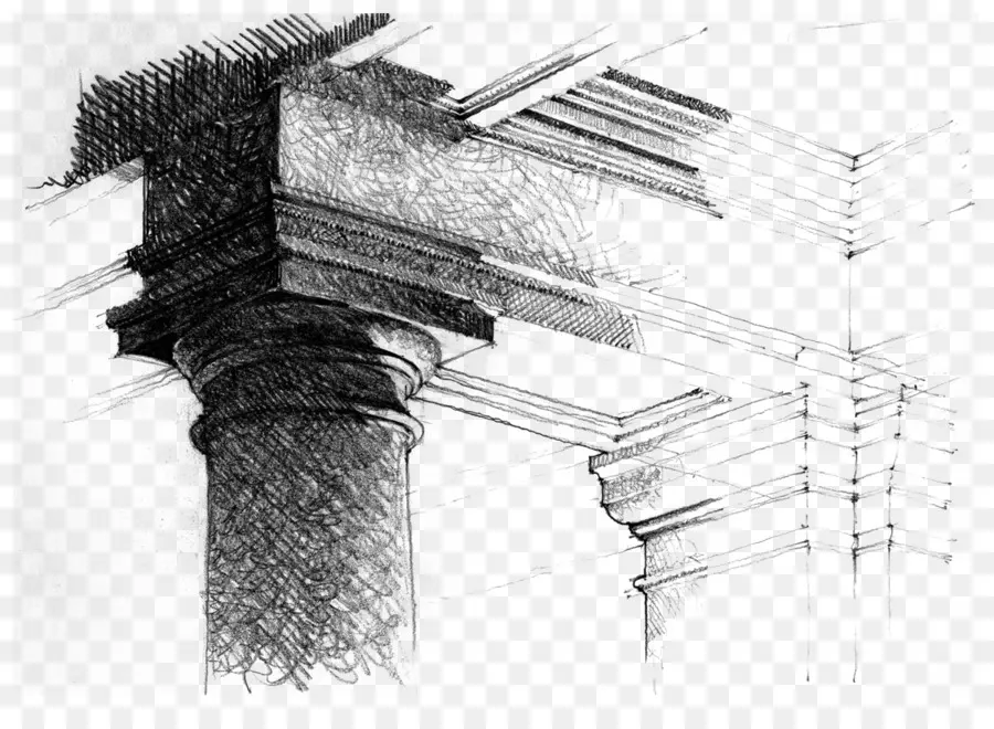 Coluna Arquitetônica，Esboço PNG