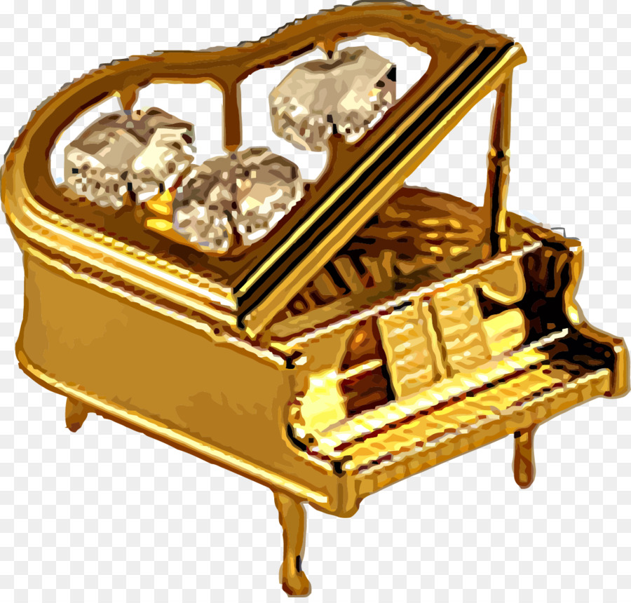 Piano Dourado，Música PNG