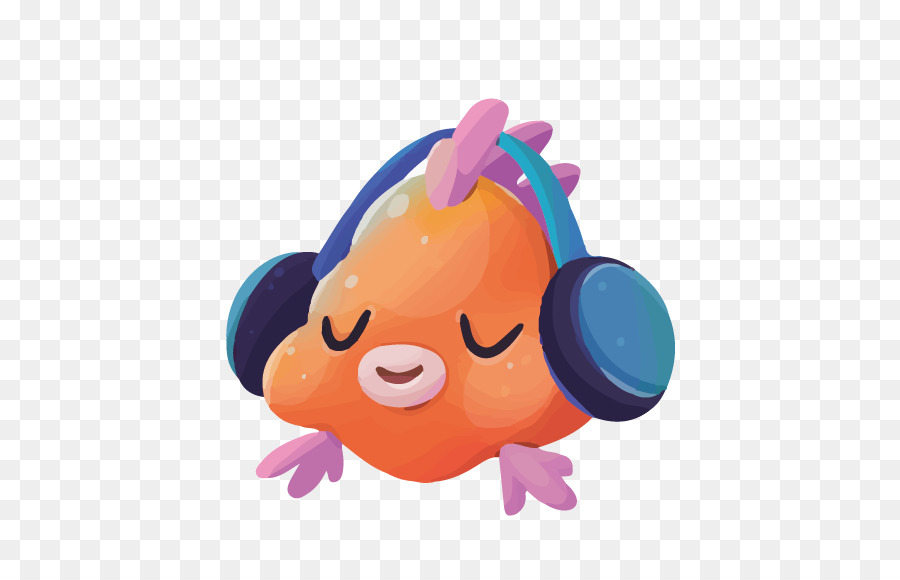 Peixe Fofo Com Fones De Ouvido，Peixe PNG