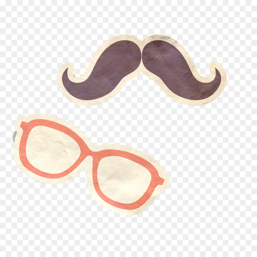 óculos，Barba PNG