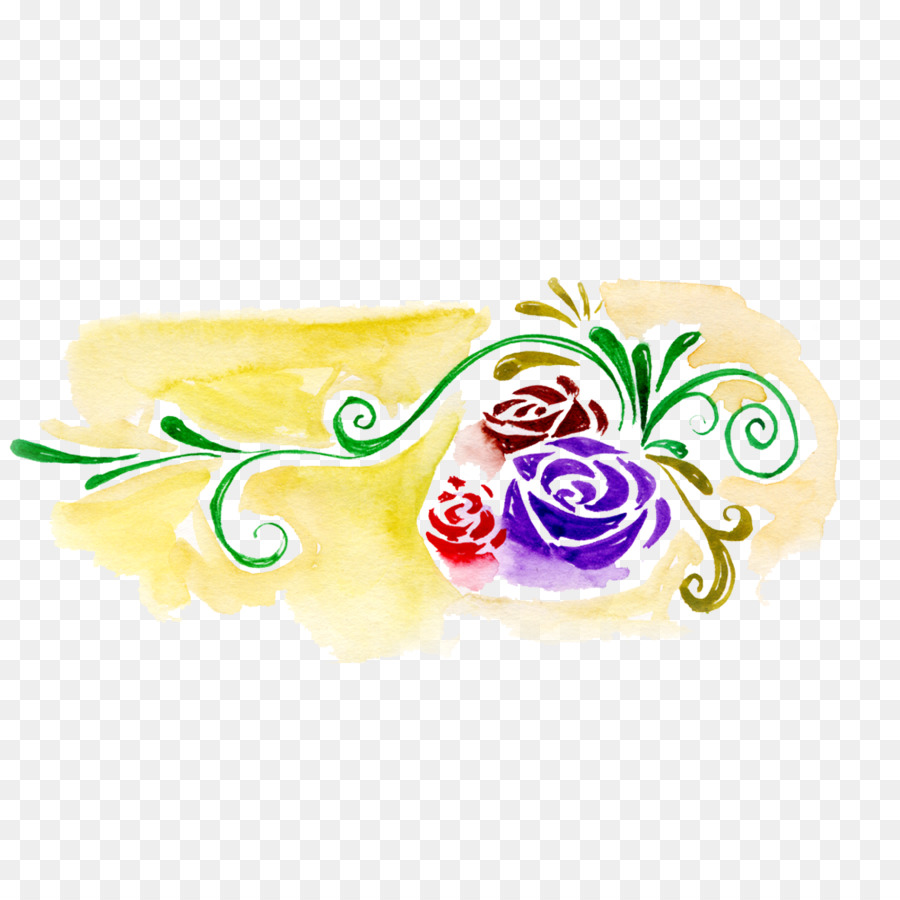 Pintura Em Aquarela，Flor PNG