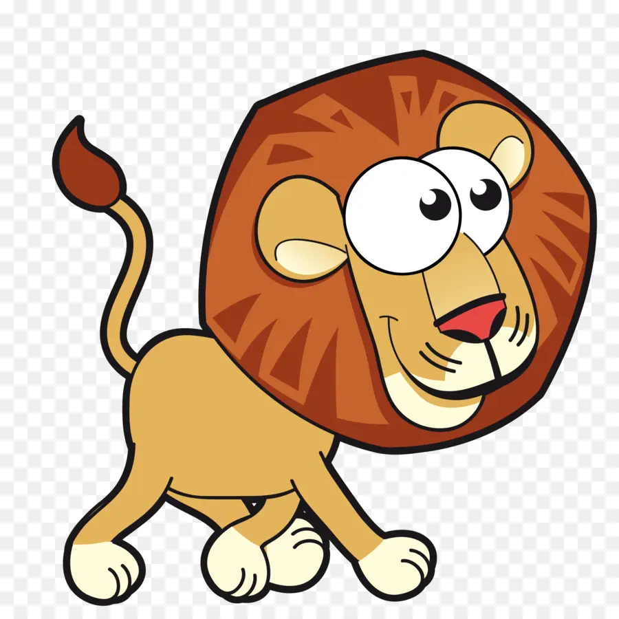 Leão，Dos Desenhos Animados De Animais Cartão PNG